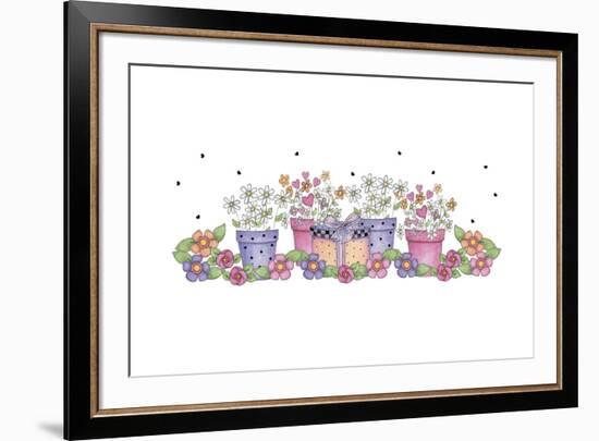 Pink and Purple Border 3-Maria Trad-Framed Premium Giclee Print