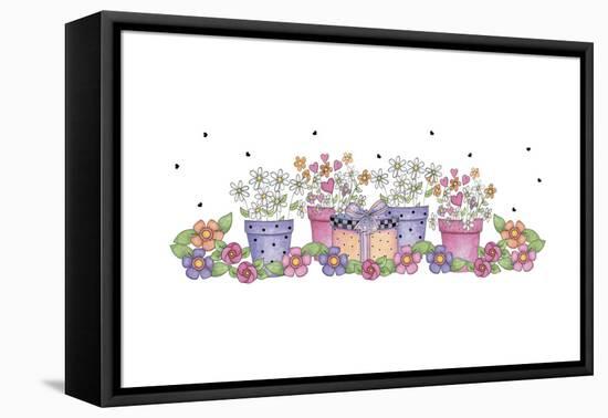 Pink and Purple Border 3-Maria Trad-Framed Premier Image Canvas