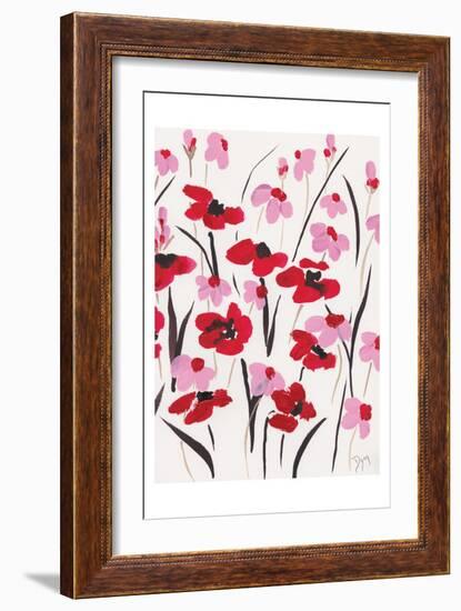 Pink and Red Field II-Beverly Dyer-Framed Art Print