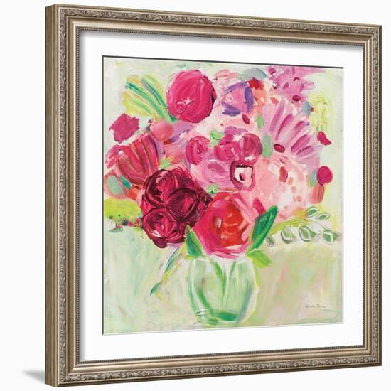 Pink and Red Florals-Farida Zaman-Framed Art Print