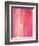 Pink and White Abstract Art Painting-T30Gallery-Framed Art Print