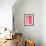 Pink and White Abstract Art Painting-T30Gallery-Framed Art Print displayed on a wall