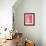 Pink and White Abstract Art Painting-T30Gallery-Framed Art Print displayed on a wall