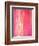 Pink and White Abstract Art Painting-T30Gallery-Framed Art Print