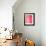 Pink and White Abstract Art Painting-T30Gallery-Framed Art Print displayed on a wall