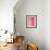 Pink and White Abstract Art Painting-T30Gallery-Framed Art Print displayed on a wall