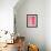 Pink and White Abstract Art Painting-T30Gallery-Framed Art Print displayed on a wall