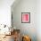 Pink and White Abstract Art Painting-T30Gallery-Framed Art Print displayed on a wall