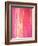 Pink and White Abstract Art Painting-T30Gallery-Framed Art Print