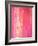 Pink and White Abstract Art Painting-T30Gallery-Framed Art Print