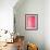 Pink and White Abstract Art Painting-T30Gallery-Framed Art Print displayed on a wall