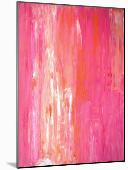 Pink and White Abstract Art Painting-T30Gallery-Mounted Art Print