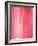 Pink and White Abstract Art Painting-T30Gallery-Framed Art Print