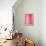 Pink and White Abstract Art Painting-T30Gallery-Framed Stretched Canvas displayed on a wall