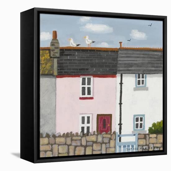 Pink and White Houses-Sophie Harding-Framed Premier Image Canvas