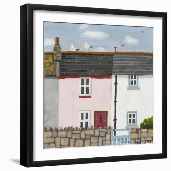 Pink and White Houses-Sophie Harding-Framed Giclee Print