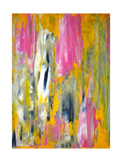 Pink And Yellow Abstract Art Painting Art Print T30gallery