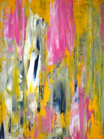 'Pink and Yellow Abstract Art Painting' Art Print - T30Gallery | Art.com