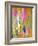 Pink and Yellow Abstract Art Painting-T30Gallery-Framed Art Print