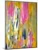 Pink and Yellow Abstract Art Painting-T30Gallery-Mounted Art Print