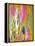 Pink and Yellow Abstract Art Painting-T30Gallery-Framed Stretched Canvas