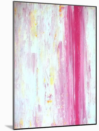 Pink and Yellow Abstract Art Painting-T30Gallery-Mounted Art Print