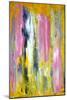 Pink and Yellow Abstract Art Painting-T30Gallery-Mounted Art Print