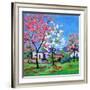 Pink and Yellow Blossoms on a Blue Sky-Patty Baker-Framed Art Print