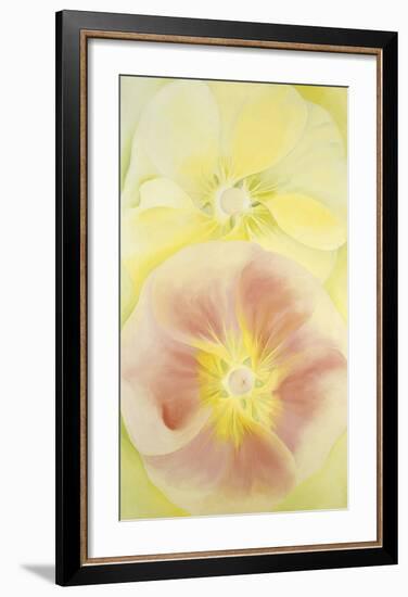 Pink and Yellow Hollyhocks, 1952-Georgia O'Keeffe-Framed Art Print