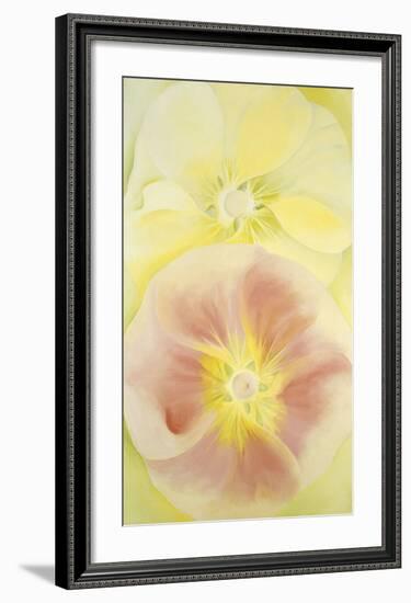 Pink and Yellow Hollyhocks, 1952-Georgia O'Keeffe-Framed Art Print