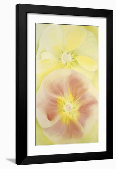 Pink and Yellow Hollyhocks, c.1952-Georgia O'Keeffe-Framed Art Print