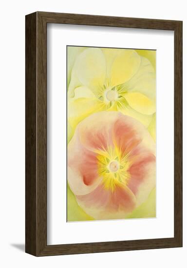 Pink and Yellow Hollyhocks, c.1952-Georgia O'Keeffe-Framed Art Print