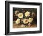 Pink and Yellow Roses-Jean Baptiste Claude Robie-Framed Giclee Print