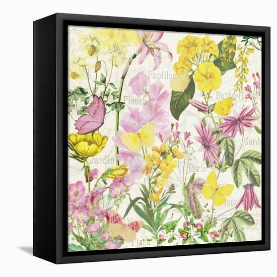 Pink and Yellow Spring Flowers-Cora Niele-Framed Premier Image Canvas