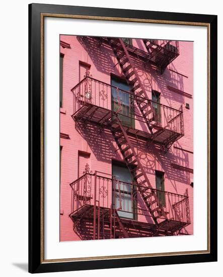 Pink Apartment Building in Soho District, Downtown Manhattan, New York City, New York, USA-Richard Cummins-Framed Photographic Print