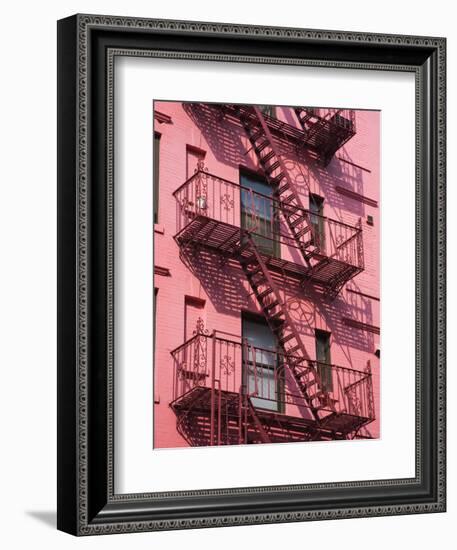 Pink Apartment Building in Soho District, Downtown Manhattan, New York City, New York, USA-Richard Cummins-Framed Photographic Print