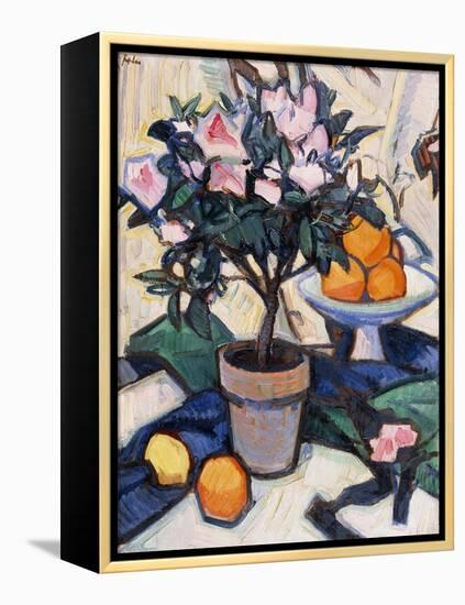 Pink Azalea and Oranges, C.1913-Samuel John Peploe-Framed Premier Image Canvas