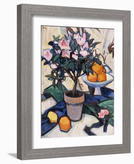 Pink Azalea and Oranges, C.1913-Samuel John Peploe-Framed Giclee Print