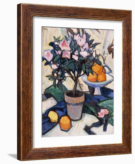 Pink Azalea and Oranges, C.1913-Samuel John Peploe-Framed Giclee Print