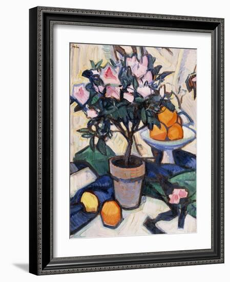 Pink Azalea and Oranges, C.1913-Samuel John Peploe-Framed Giclee Print