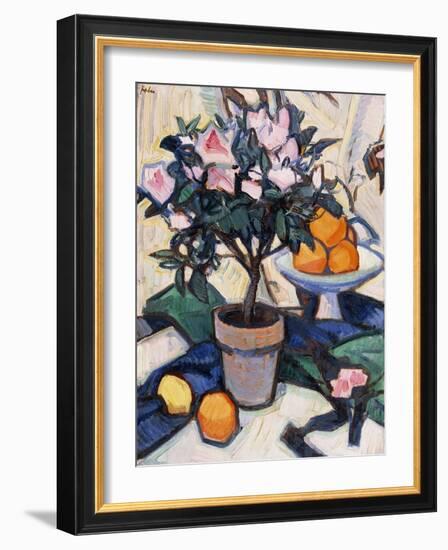 Pink Azalea and Oranges, C.1913-Samuel John Peploe-Framed Giclee Print