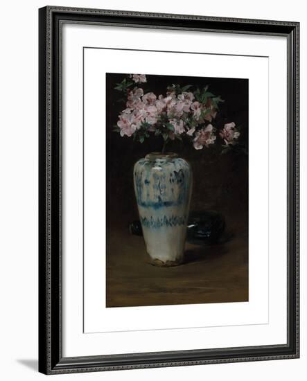 Pink Azalea - Chinese Vase-William Merritt Chase-Framed Premium Giclee Print