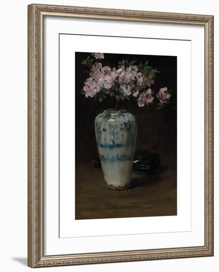 Pink Azalea - Chinese Vase-William Merritt Chase-Framed Premium Giclee Print