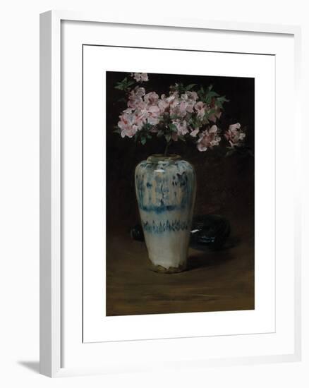 Pink Azalea - Chinese Vase-William Merritt Chase-Framed Premium Giclee Print