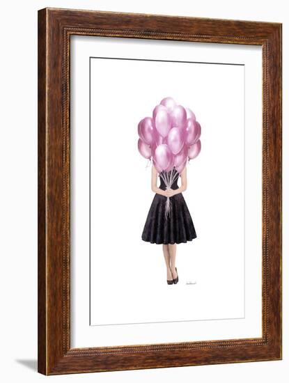 Pink Balloon Girl-Amanda Greenwood-Framed Art Print