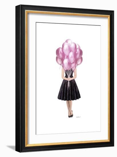 Pink Balloon Girl-Amanda Greenwood-Framed Art Print