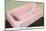 Pink Bathtub with Built in Bathmat-null-Mounted Art Print