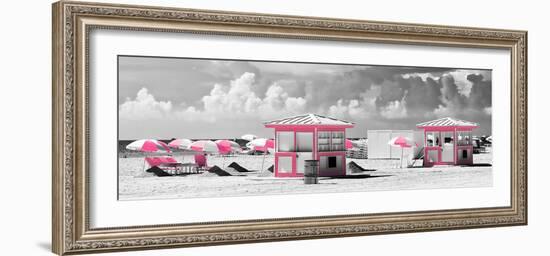 Pink Beach Houses - Miami Beach - Florida-Philippe Hugonnard-Framed Premium Photographic Print