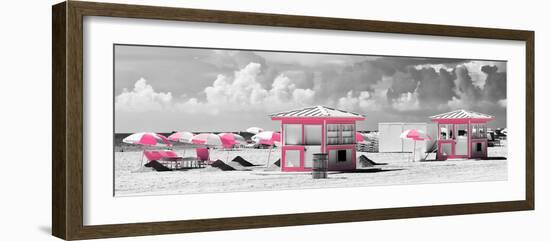 Pink Beach Houses - Miami Beach - Florida-Philippe Hugonnard-Framed Premium Photographic Print