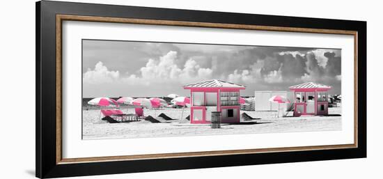 Pink Beach Houses - Miami Beach - Florida-Philippe Hugonnard-Framed Premium Photographic Print